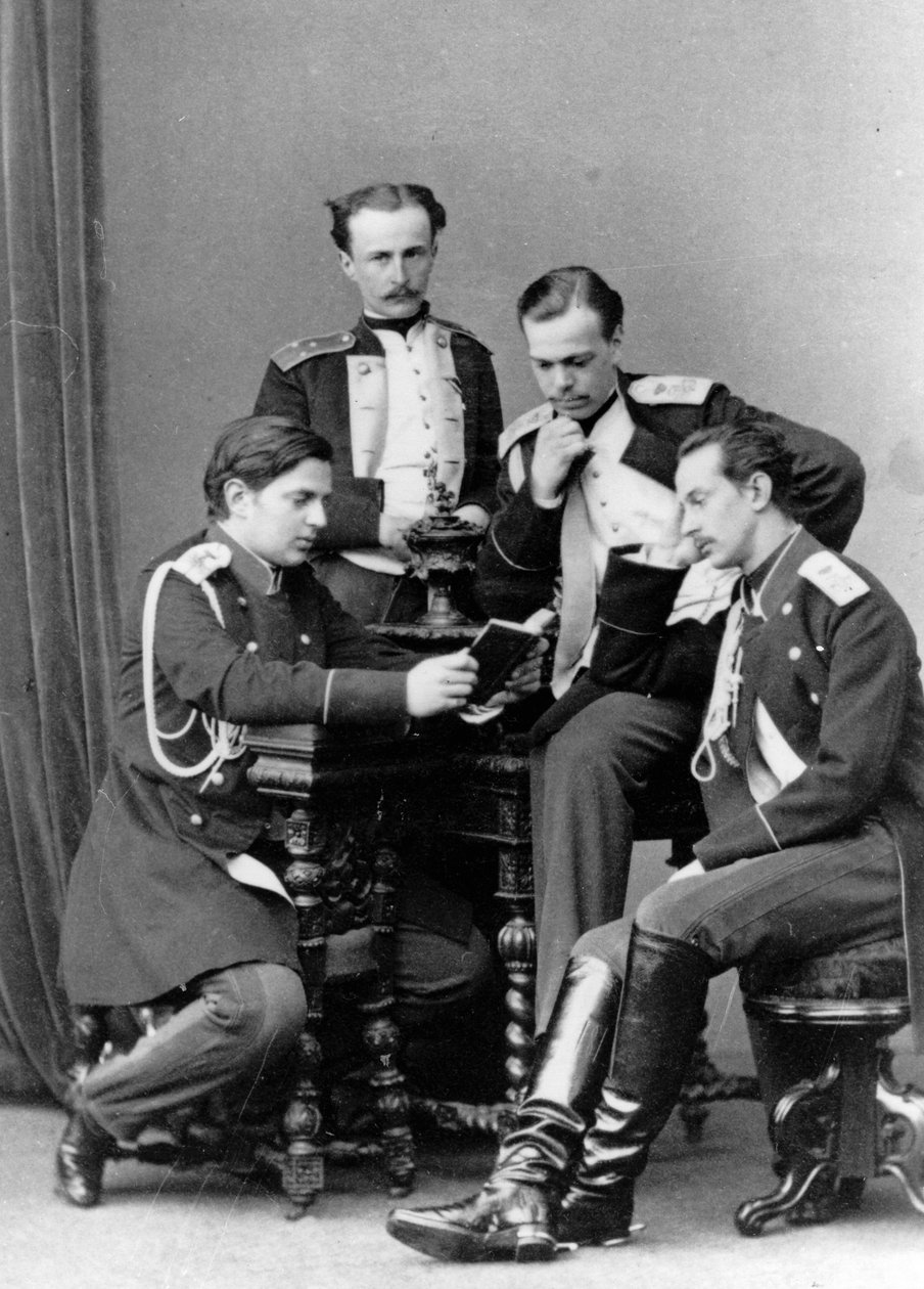 Alekszandr Alekszandrovics és Vlagyimir Alekszandrovics orosz nagyhercegek, 1870-c1875 alkotó: Sergei Lvovich Levitsky