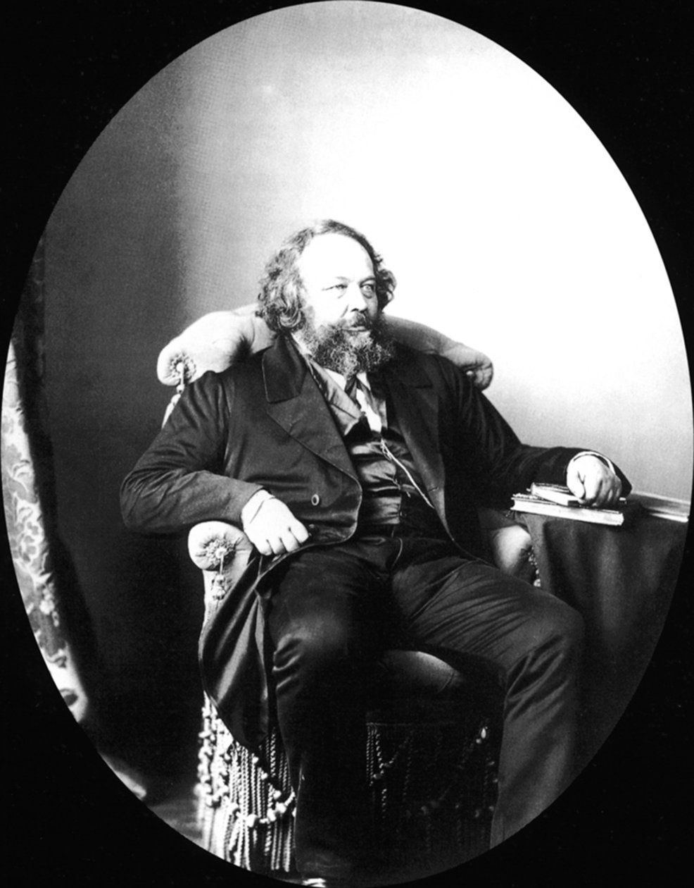 Mihail Bakunyin orosz forradalmár és az anarchizmus teoretikusa, 1863 alkotó: Sergei Lvovich Levitsky