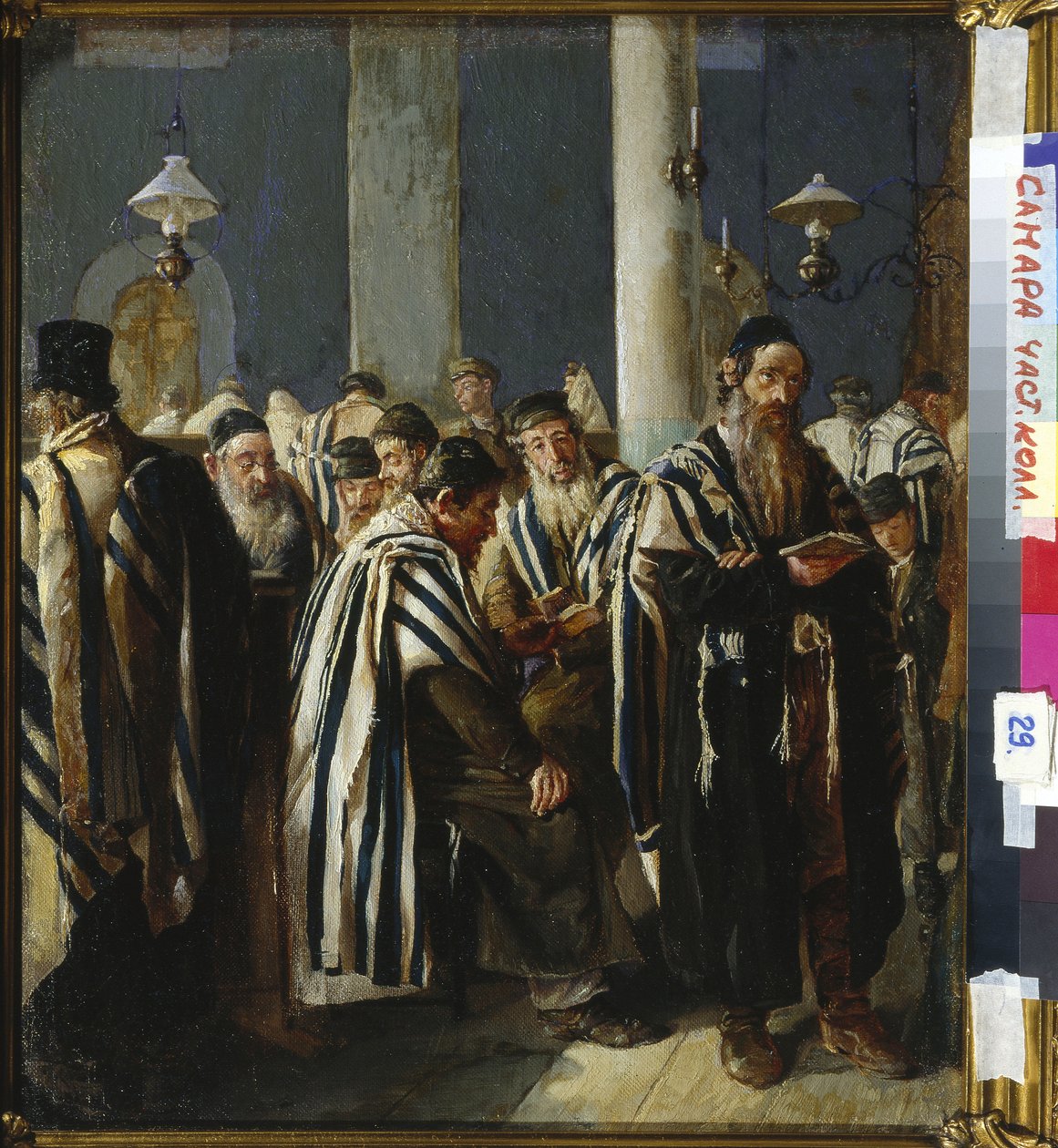 Chabbat – Juzhanin, Szergej (Szergej) Nikitics (1862-1933) szombati ima. Olaj, vászon, mérete: 47x40,5 alkotó: Sergei Nikitich  Yuzhanin