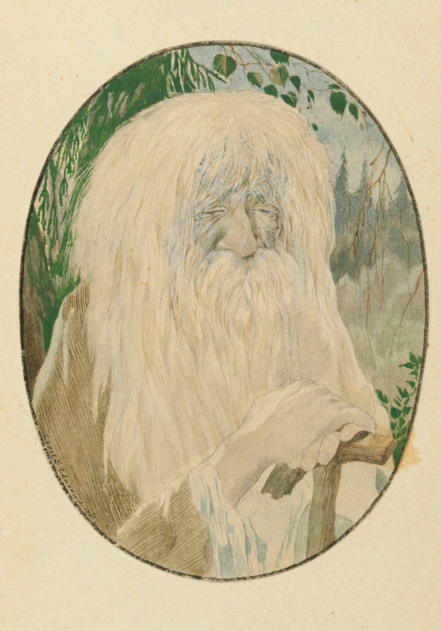 Leshy. Illusztráció A. Puskin Ruslan és Ljudmila című verséhez, 1921-1926. alkotó: Sergei Vasilevich Chekhonin