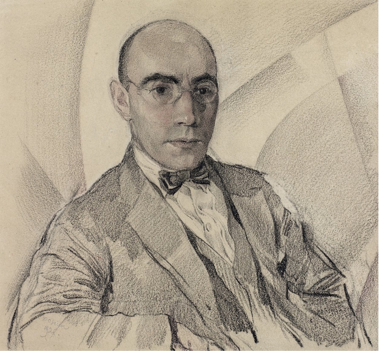 Miron Sherling művész és fotós portréja 1880-1958 alkotó: Sergei Vasilevich Chekhonin
