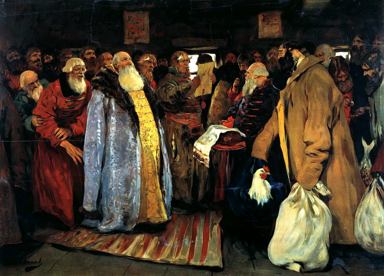 Vajda érkezése, 1907. alkotó: Sergei Vasilyevich Ivanov
