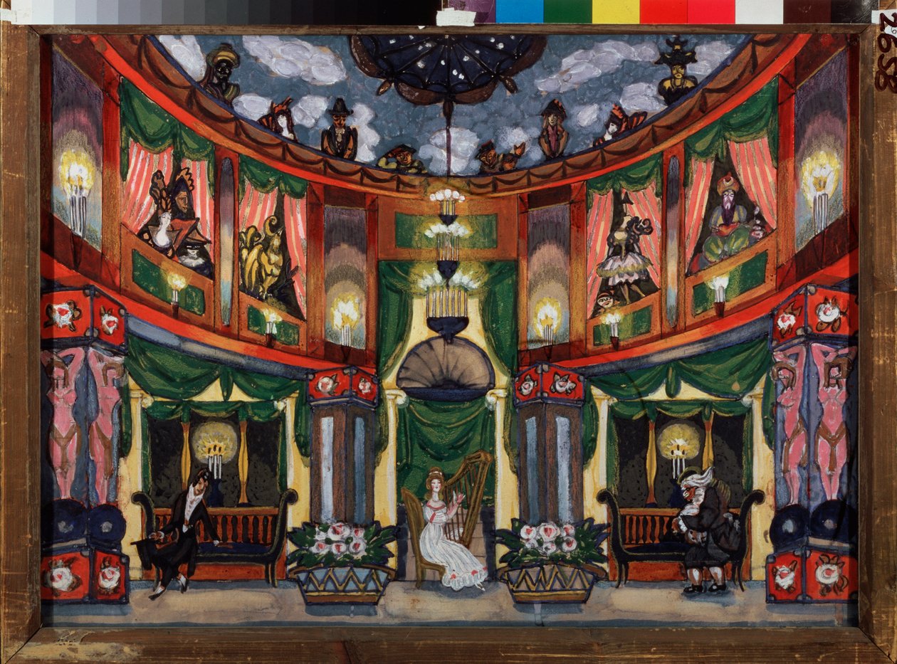 Előkészítő dekoráció Jacques Offenbach (1819-1880) "Les contes d