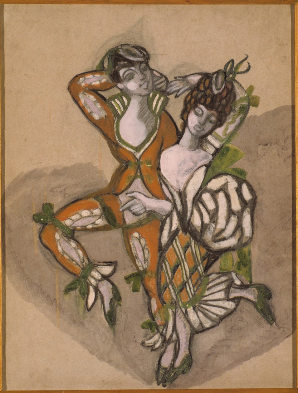 P. de Beaumarchais Figaro házassága című színházi darabjának jelmezterve, 1915. alkotó: Sergei Yurievich Sudeykin