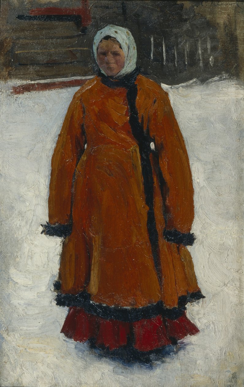 A vörös bundás lány, 1903-1906 alkotó: Sergej Vasilevic Ivanov