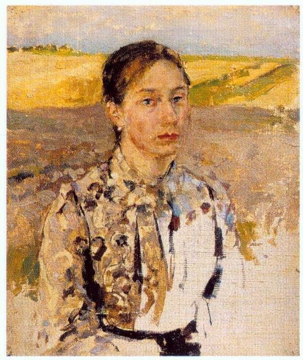 Elena Konstantinovna Malyutina portréja alkotó: Sergei Vasilievich Malyutin