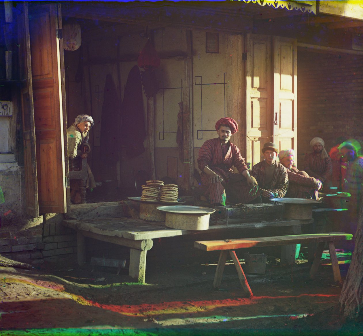 Kebab étterem, Szamarkand, 1905-1915 alkotó: Sergey Prokudin Gorsky