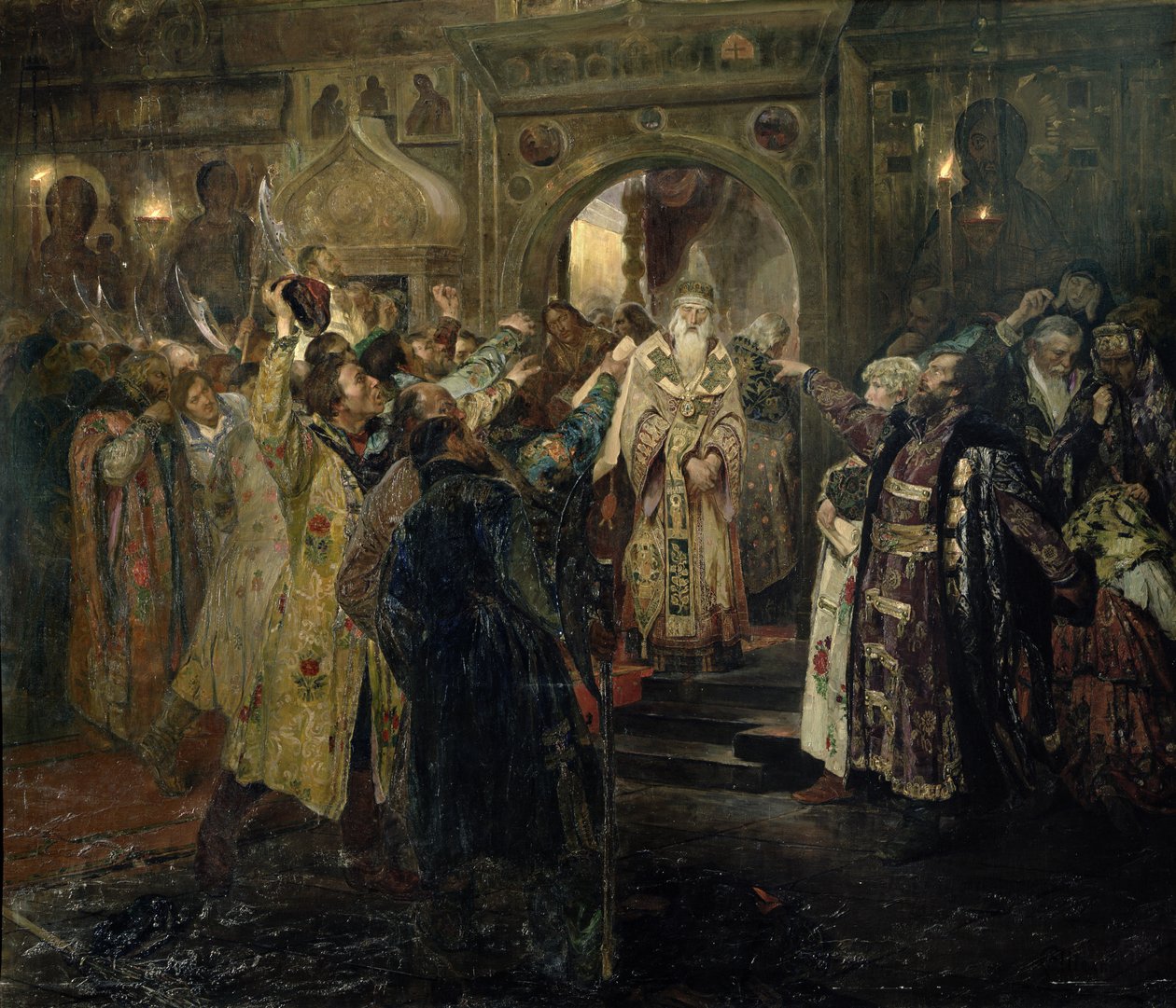 Fülöp fővárosi letartóztatása, 1910 alkotó: Sergey Timofeyevich Schelkovy