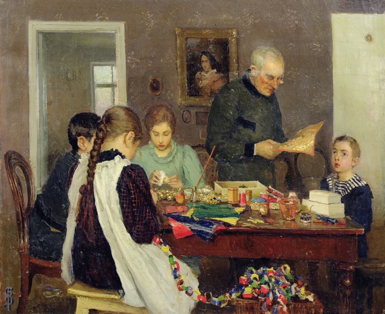 Karácsonyi készülődés, 1896 alkotó: Vasily Sergeyevich Dosekin