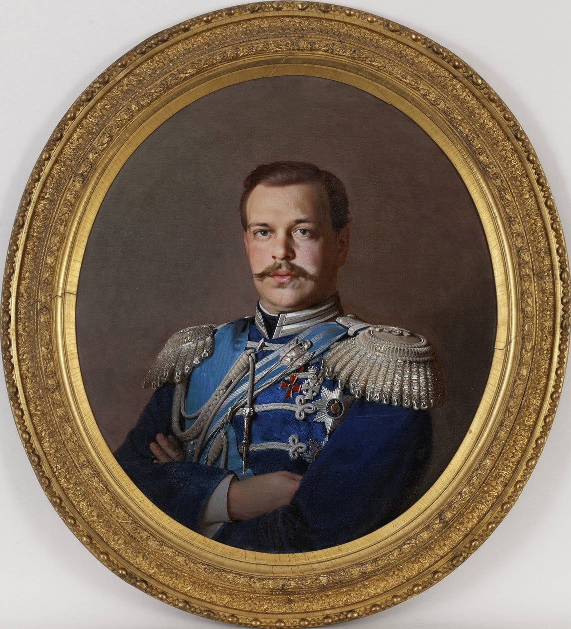 Alexandre III - III. Sándor császár (1845-1894) portréja - Szergej Konsztantyinovics Zaryanko (1818-1870) képmása, kb 1865 - Olaj, vászon, 78x71 - Magángyűjtemény alkotó: Sergey Konstantinovich Zaryanko