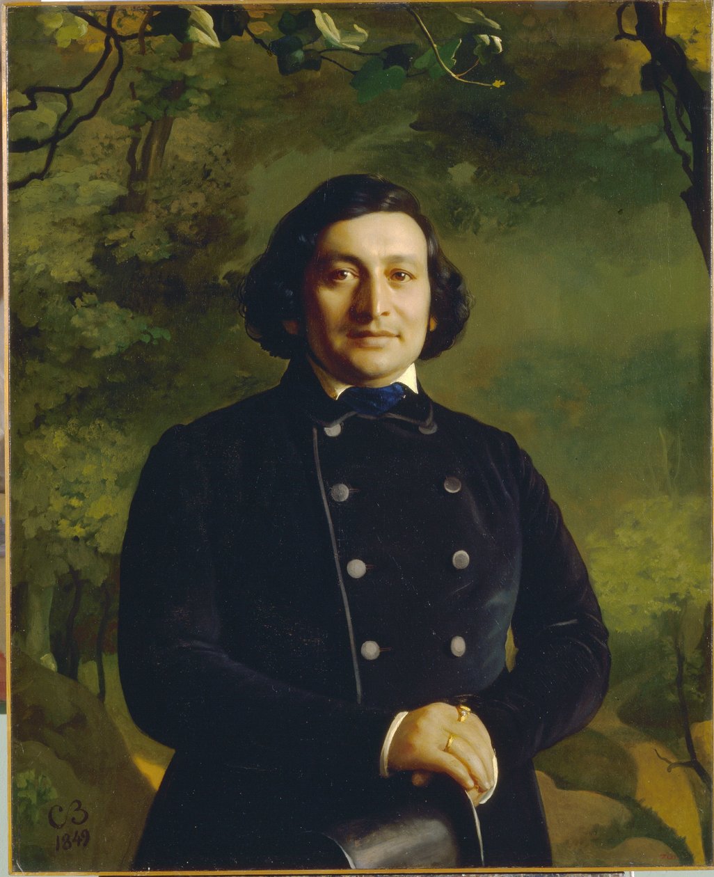 Osip Afanasievich Petrov operaénekes (1806-1878) portréja. Szergej (Szergej, Szerguj) Konsztantyinovics Zarjanko (Zarianko) (1818-1870) festménye, olaj, vászon alkotó: Sergey Konstantinovich Zaryanko