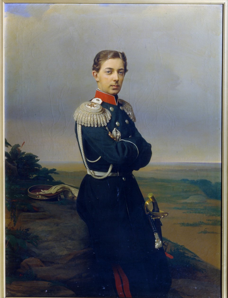Nikolai Alekszandrovics orosz nagyherceg (Tsarevics) portréja (Nikolaj Alekszandrovics Romanov) alkotó: Sergey Konstantinovich Zaryanko