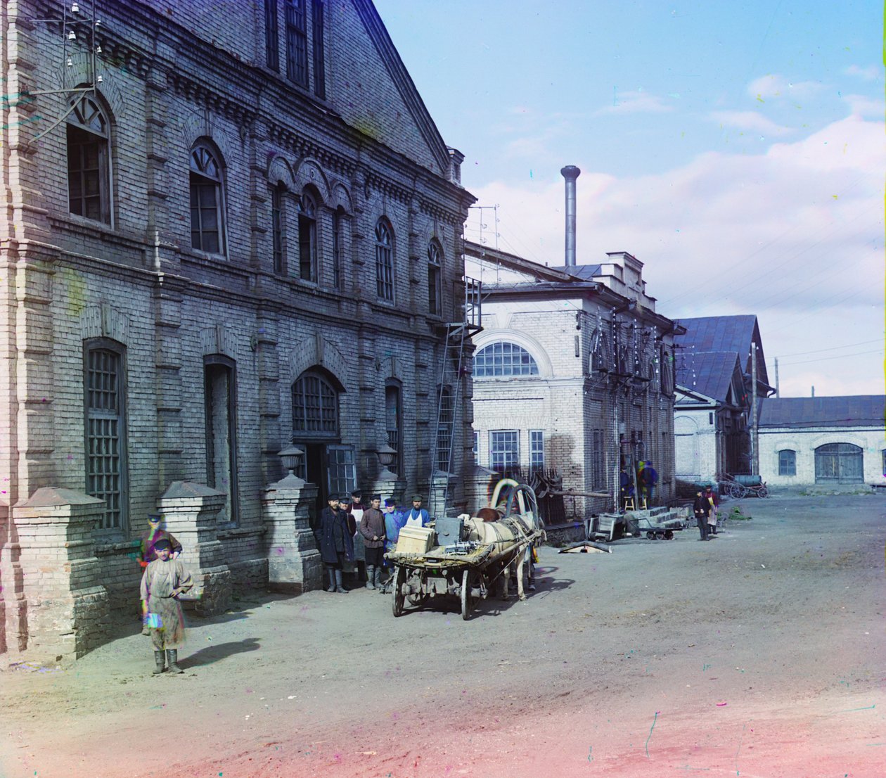 Öntvények kidolgozására szolgáló gépészeti műhelyek a Kasli Vasműben, 1905-1915 alkotó: Sergey Prokudin Gorsky