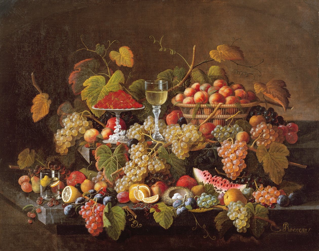 Csendélet gyümölccsel, 1860 körül alkotó: Severin Roesen