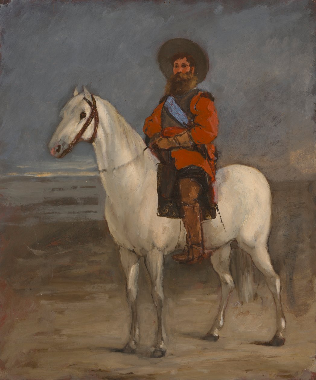 Garibaldi katonája lóháton alkotó: Severin Falkman