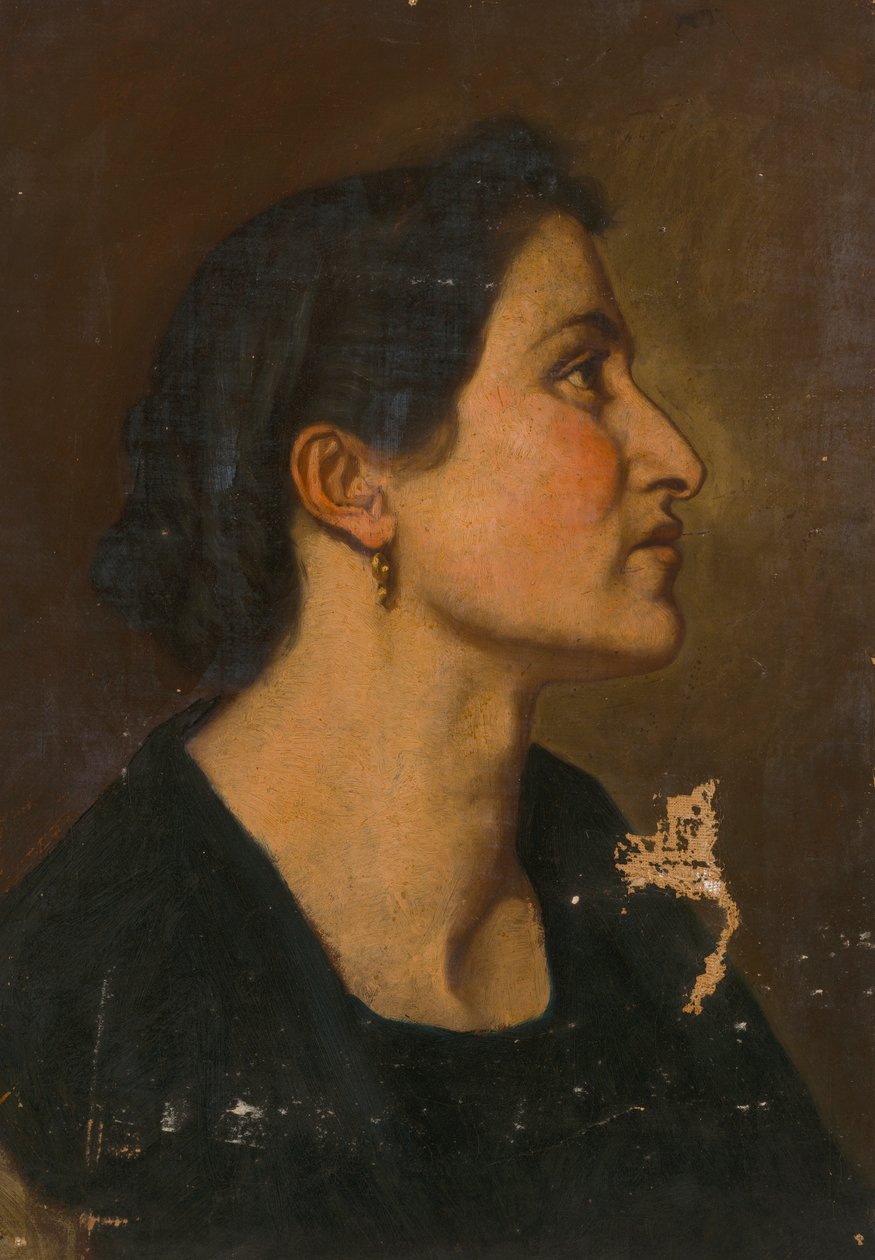 Nő profilban alkotó: Severin Falkman