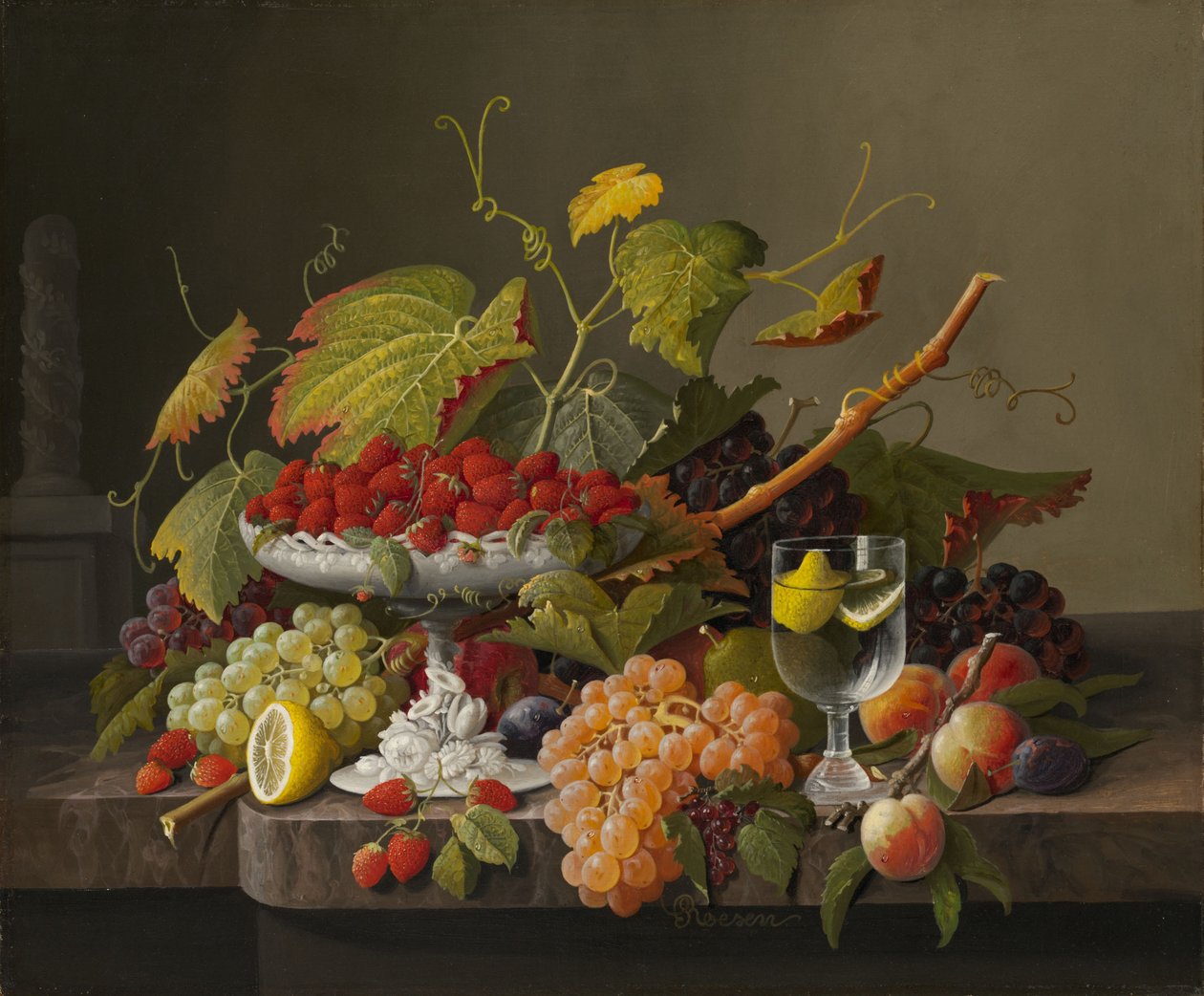 An Abundance of Fruit, 1860 körül (olaj, vászon) alkotó: Severin Roesen