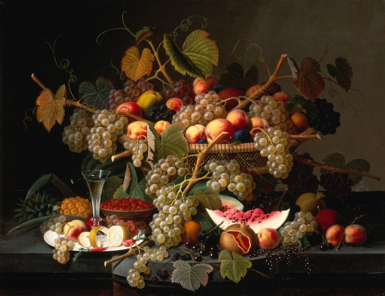 Csendélet gyümölccsel, 1852. alkotó: Severin Roesen