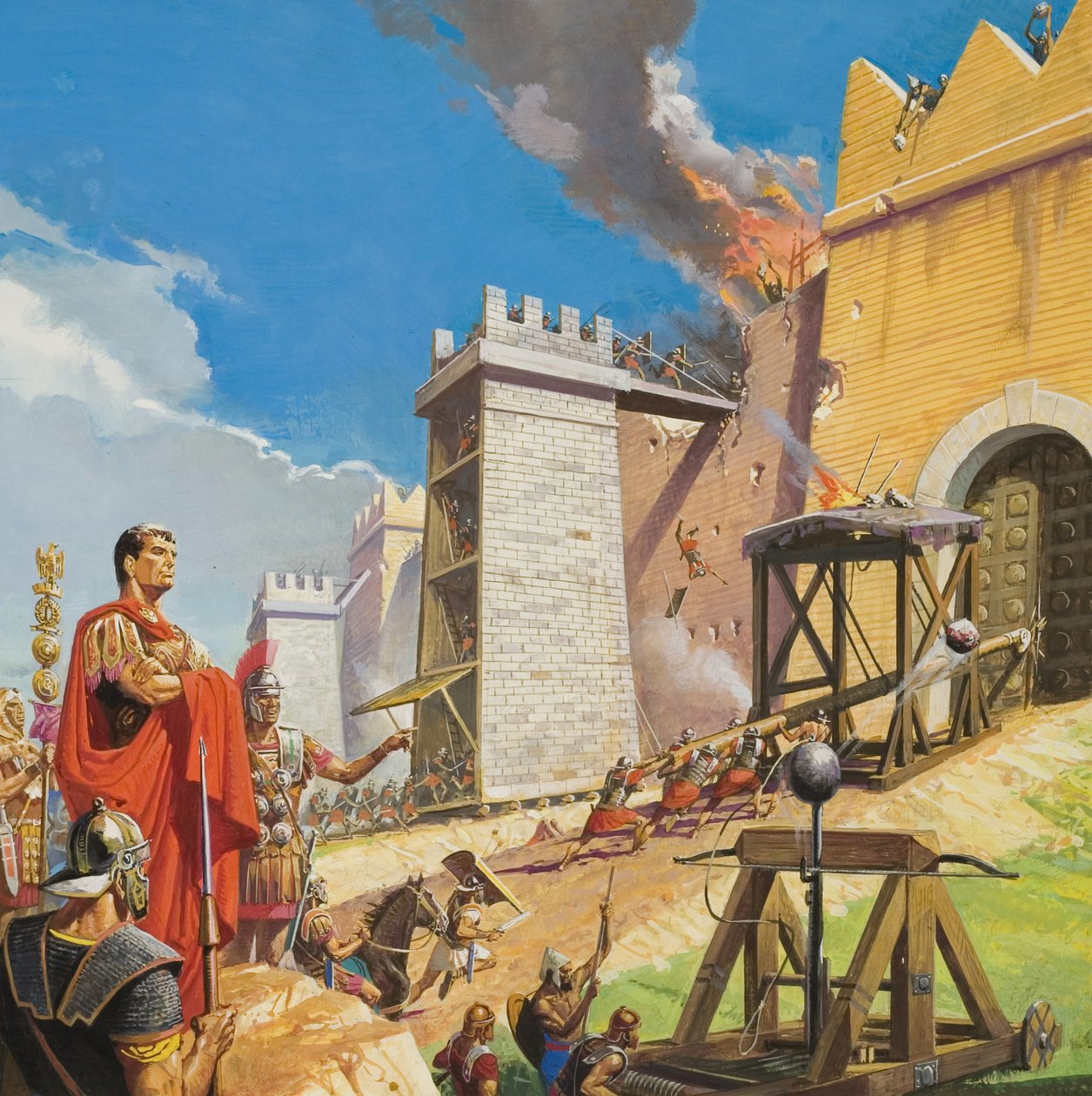 Támadás Karthágó ellen (gouache, papír) alkotó: Severino Baraldi