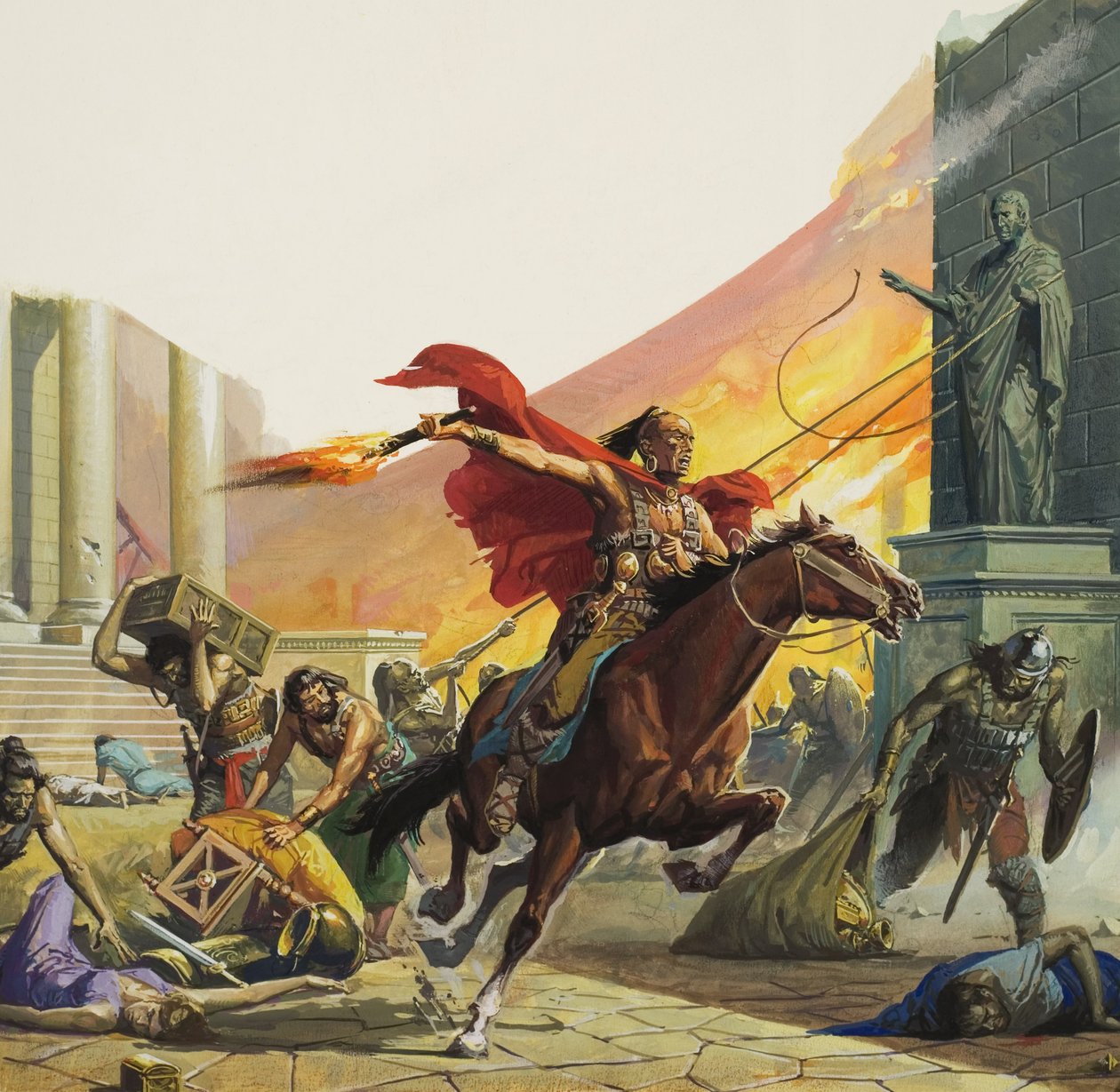 Barbárok a kapunál (gouache, papír) alkotó: Severino Baraldi