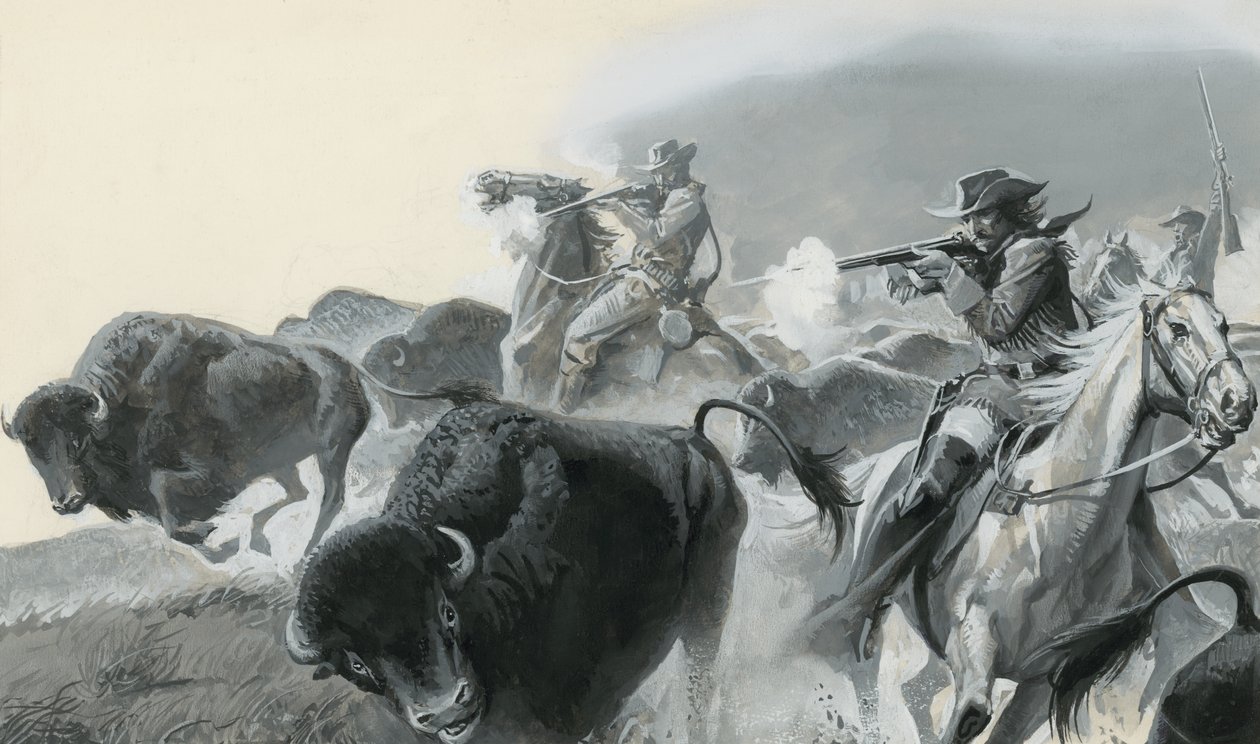 Bivalycsorda (gouache, papír) alkotó: Severino Baraldi