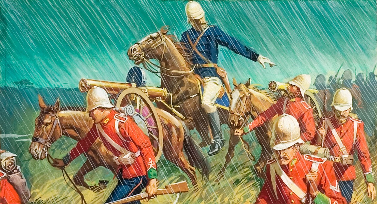 Lord Chelmsford és emberei a zulu háborúkban alkotó: Severino Baraldi