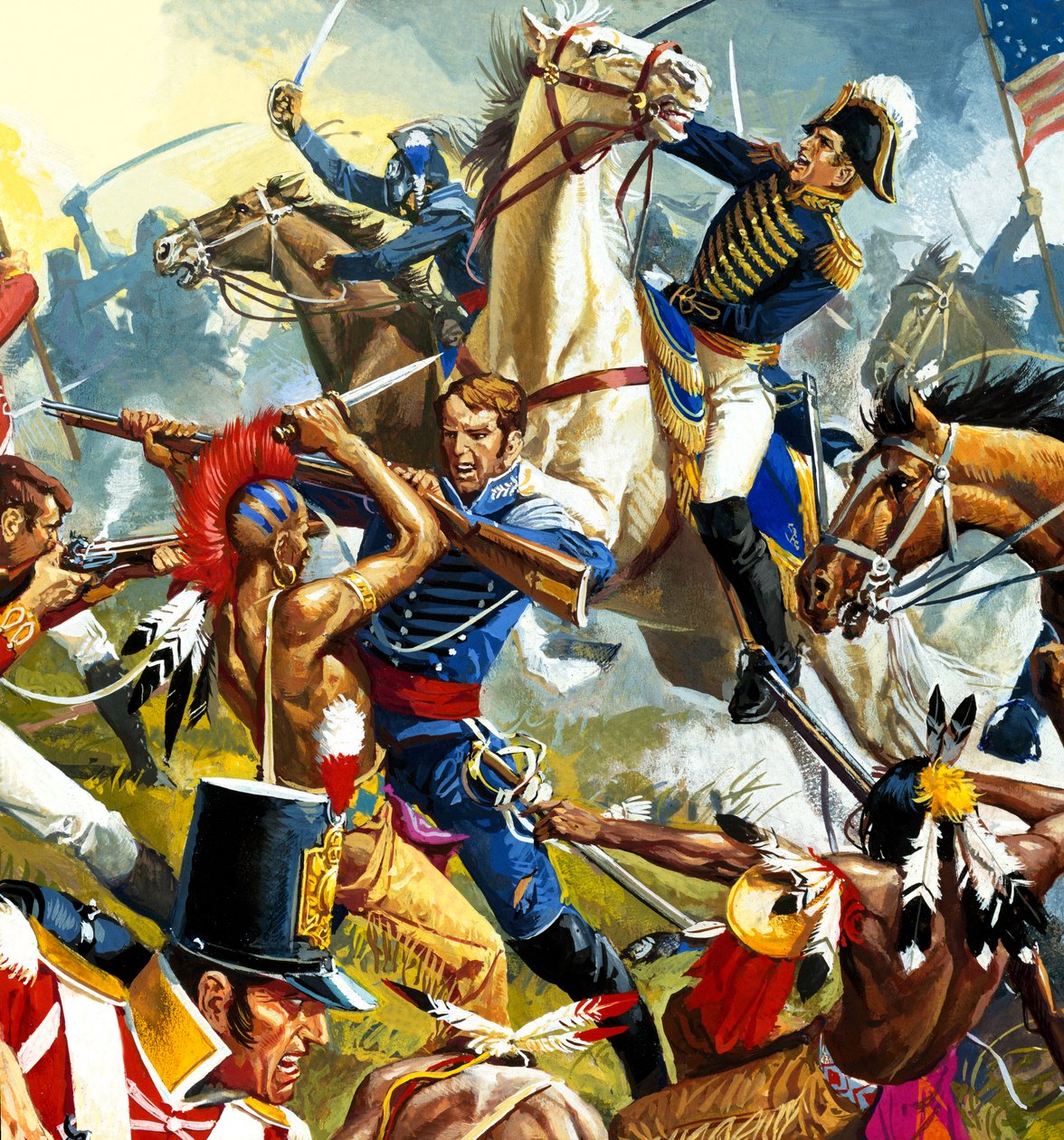 Amerikai indiánok vs amerikai katonák (gouache, papír) alkotó: Severino Baraldi