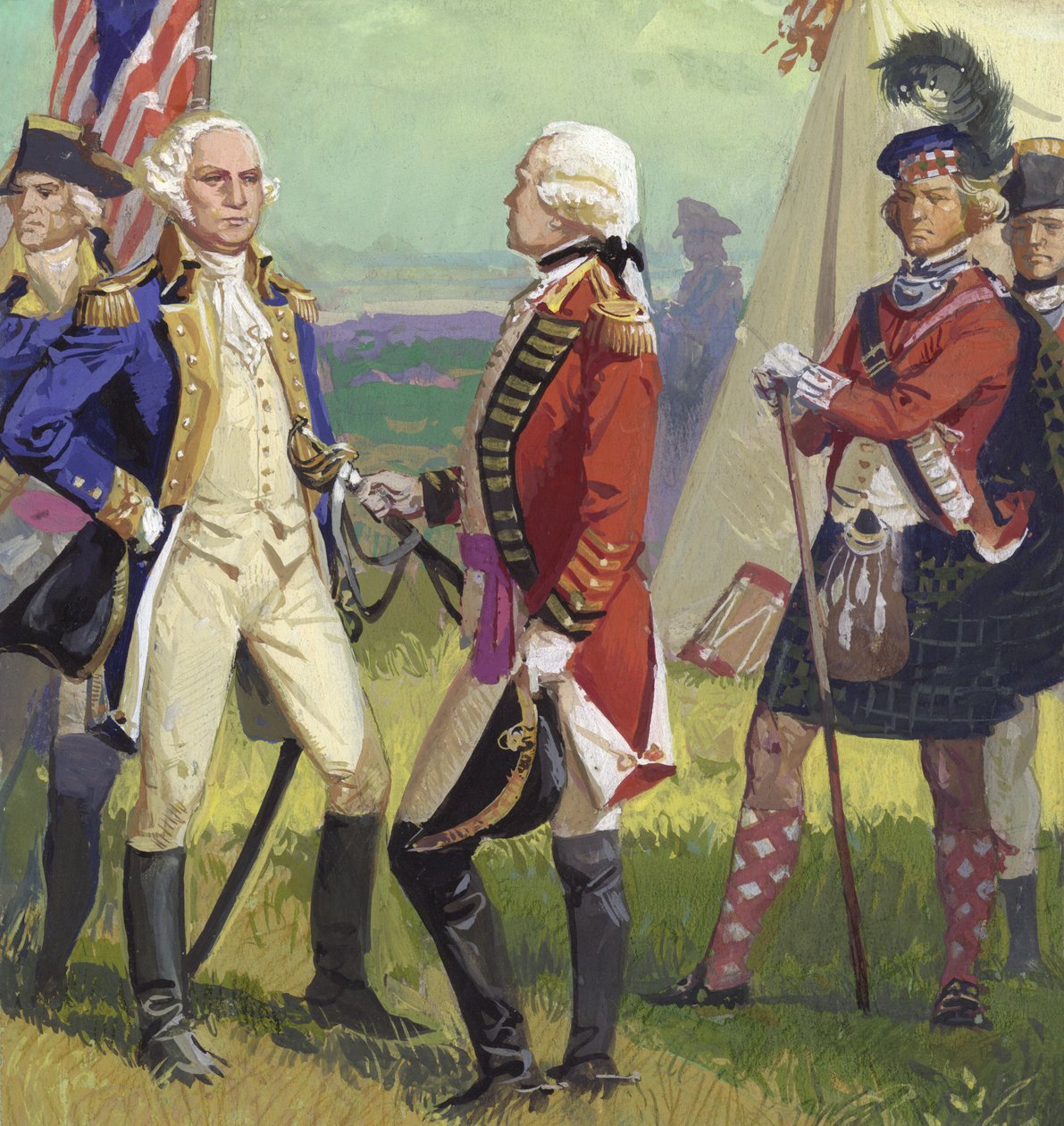 Lord Cornwallis megadása George Washingtonnak alkotó: Severino Baraldi