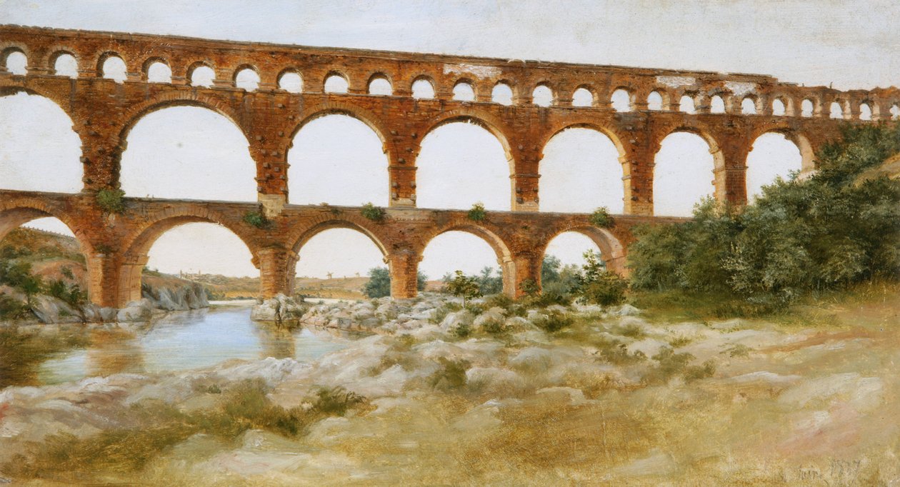 A Pont du Gard tája alkotó: Seweryn Mielżyński