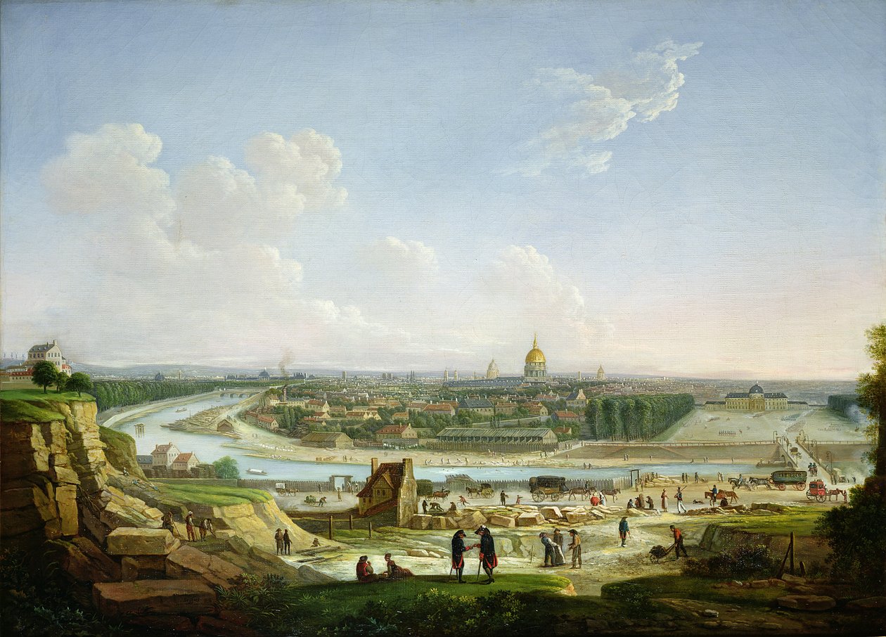 Párizs általános kilátása a Chaillot-hegyről, 1818 alkotó: Seyfert