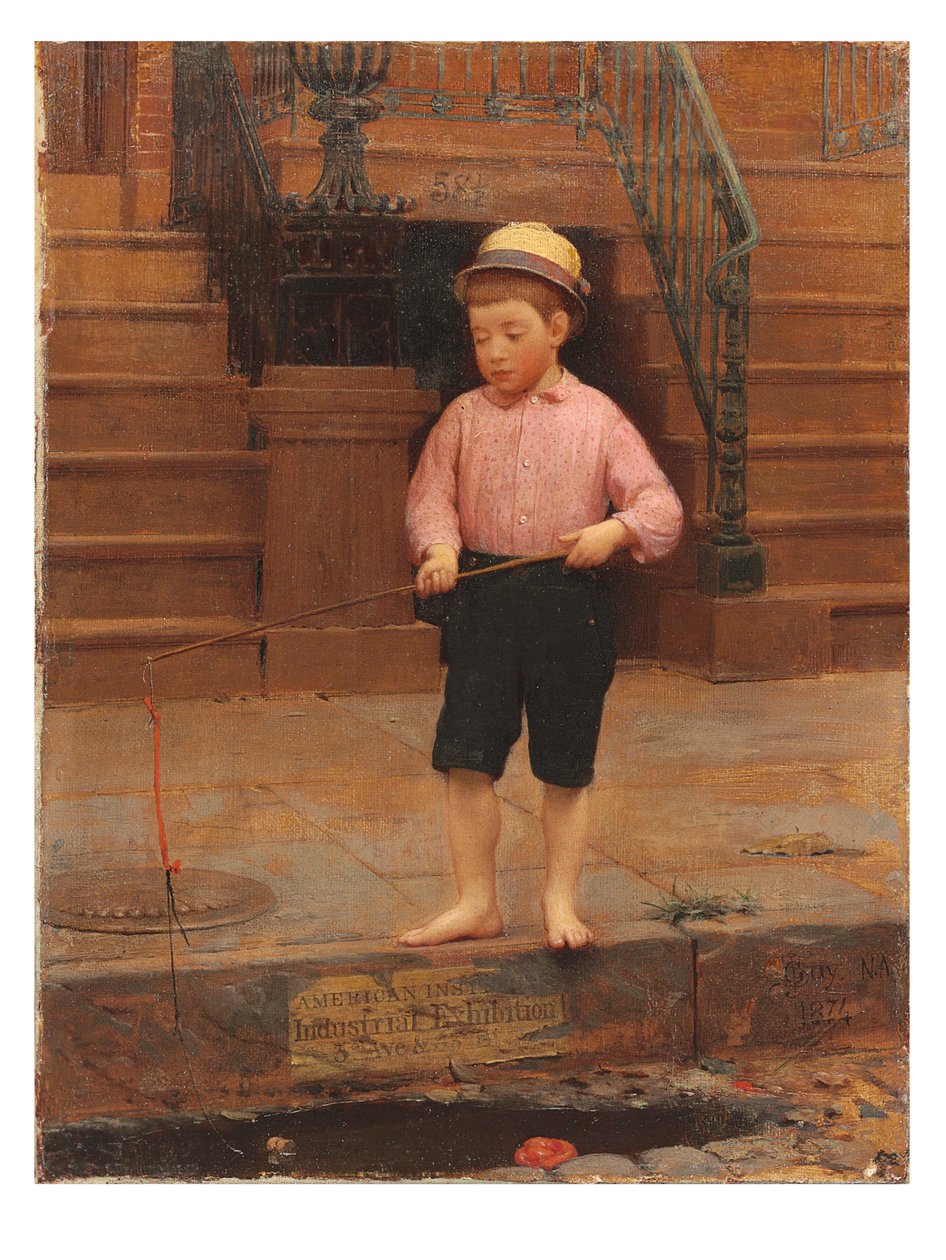 Fiúhalászat a 58 ½ East 10th Street szám alatt, 1871 alkotó: Seymour Joseph Guy