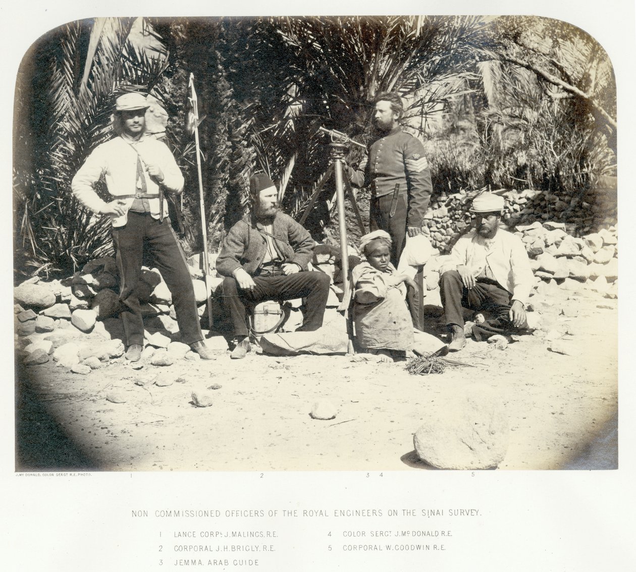 A Királyi Mérnökök nem megbízott tagjai a Sinai felmérésen, 1868 alkotó: Sgt. James M. McDonald