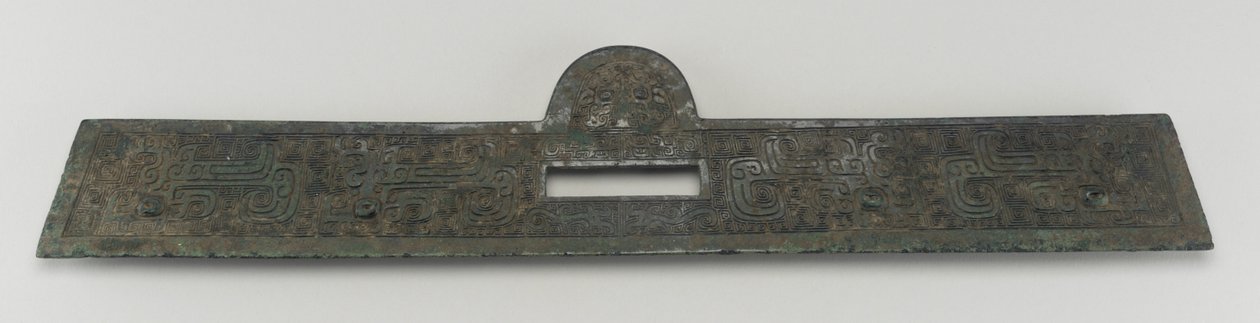 Lehetséges szekérszerelvény, öt hurokkal a hátsó rögzítéshez (bronz) alkotó: Shang Dynasty Chinese School