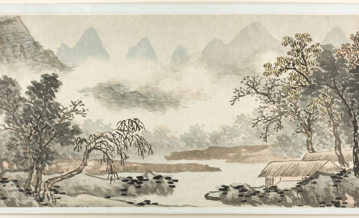 Felhők a folyó felett eső előtt 溪雲欲雨圖 alkotó: Shen Zhou