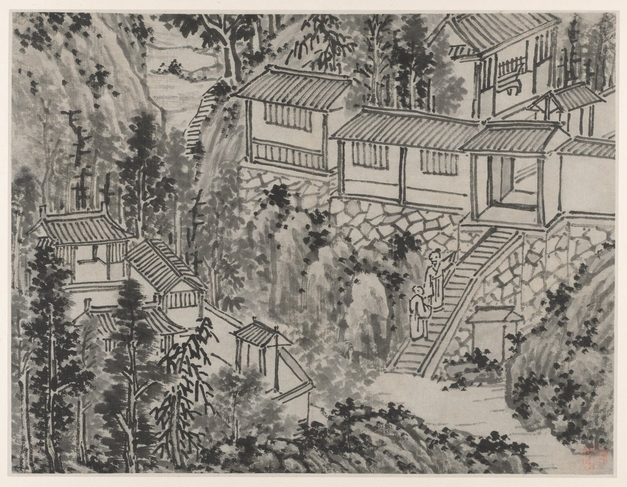 Tiger Hill tizenkét képe, Suzhou: The Pine Retreat alkotó: Shen Zhou