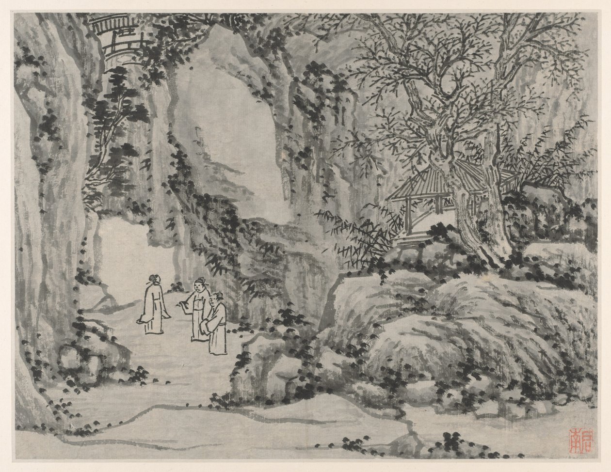 Tiger Hill, Suzhou Tiger View: The Sword Spring, Tiger Hill, 1490 után. alkotó: Shen Zhou