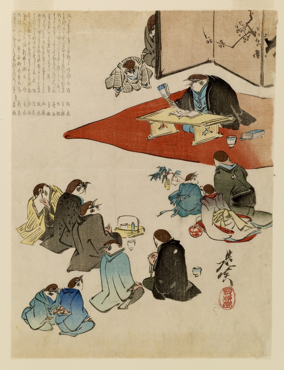 Egy verses olvasmány alkotó: Shibata Zeshin