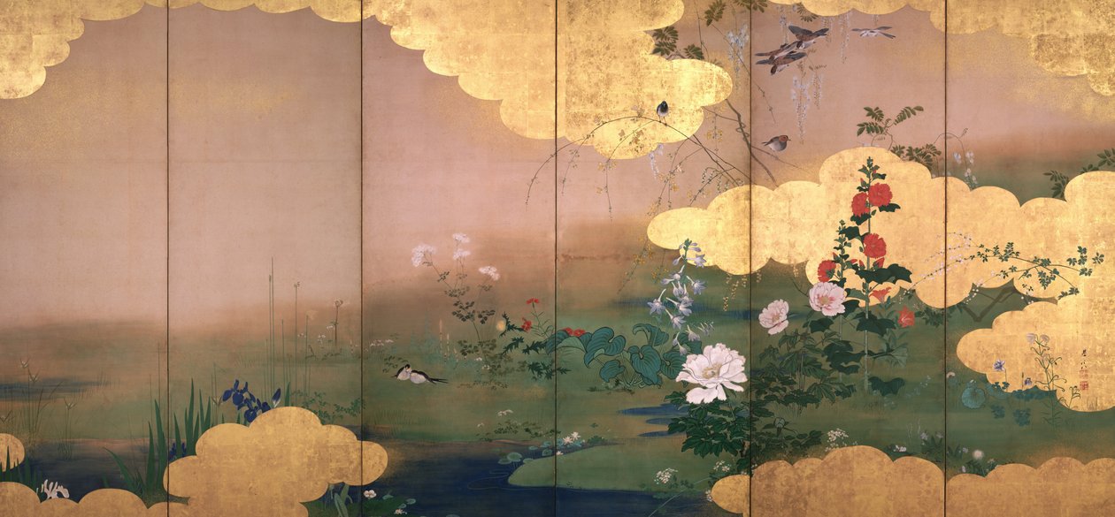 A négy évszak virágai és madarai alkotó: Shibata Zeshin