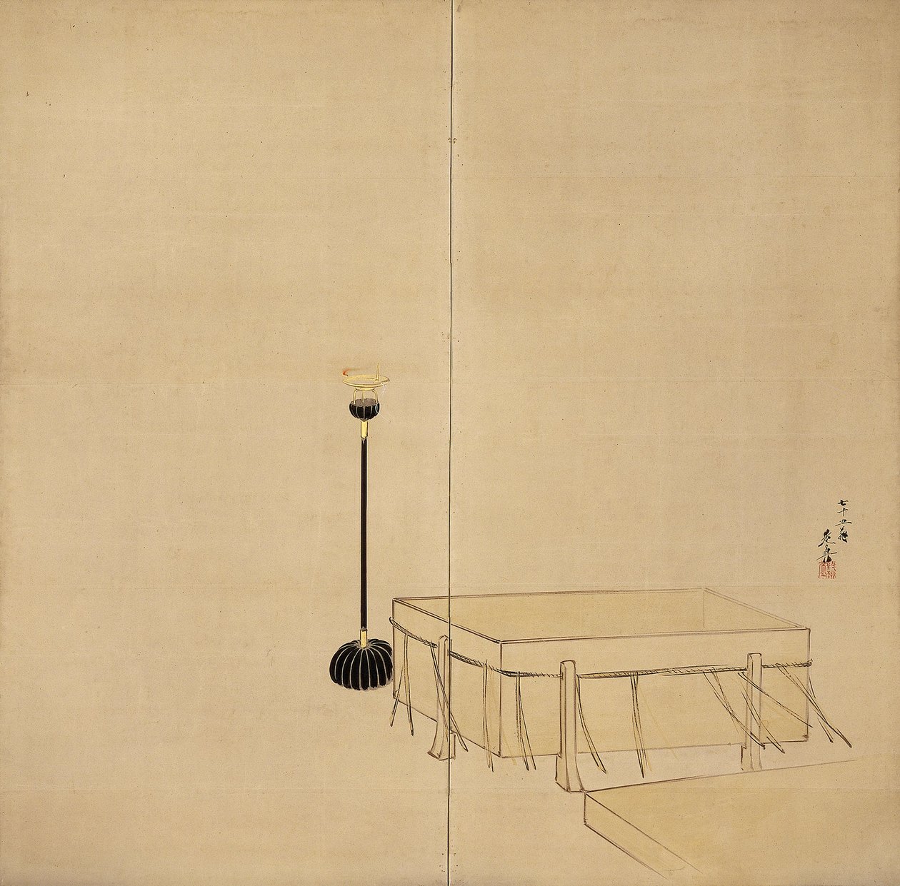 Ibaraki [egy pár bal oldala] alkotó: Shibata Zeshin