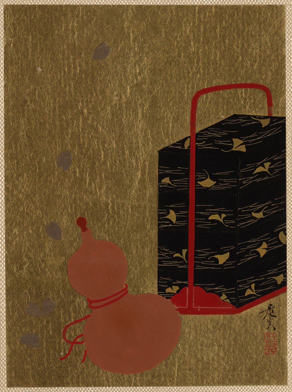 Lakk doboz és tök. alkotó: Shibata Zeshin