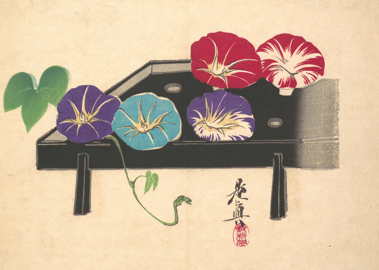 Morning Glories, kb. 1860., kb. 1860. alkotó: Shibata Zeshin