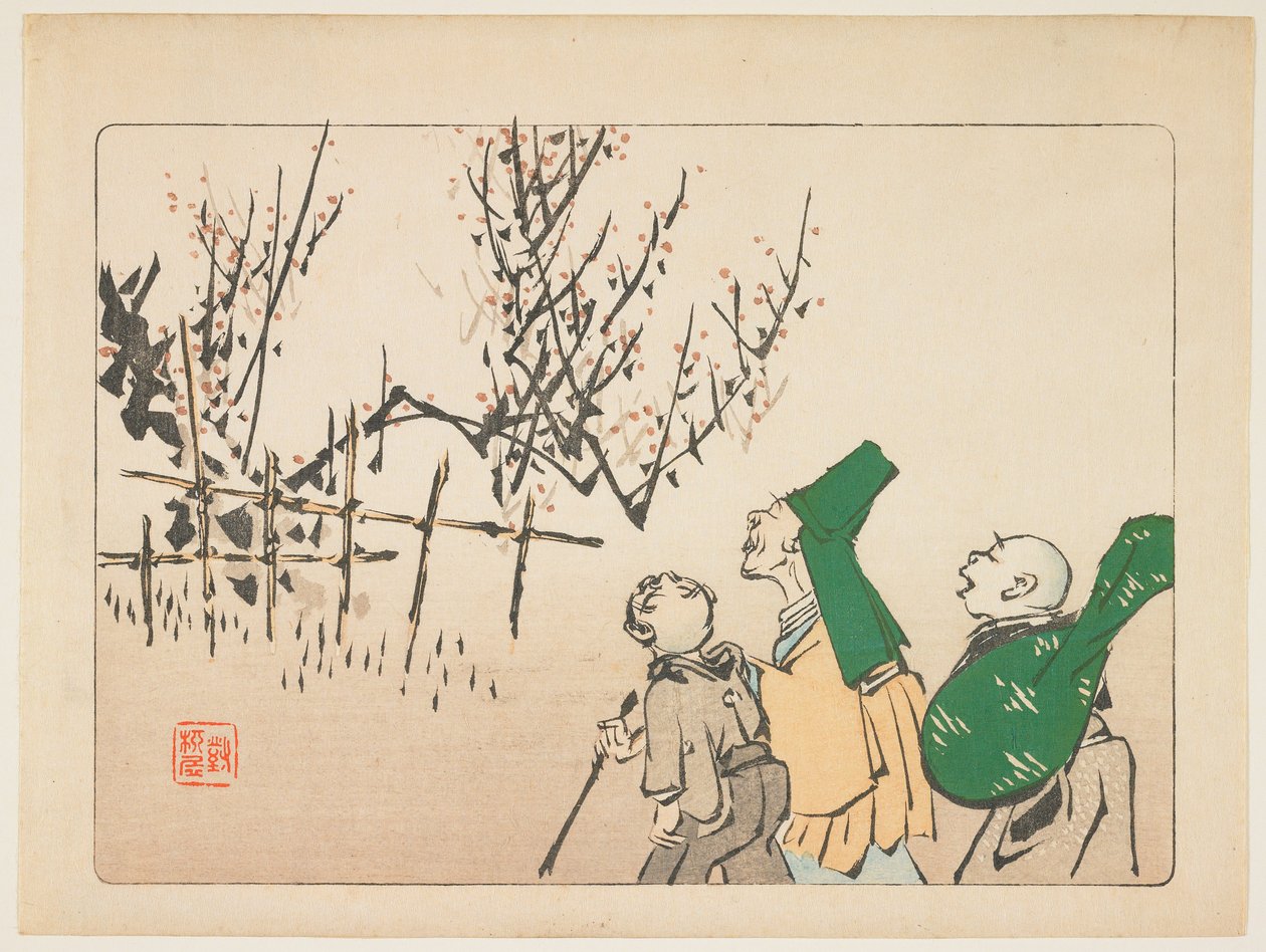 Szilvavirágok alkotó: Shibata Zeshin
