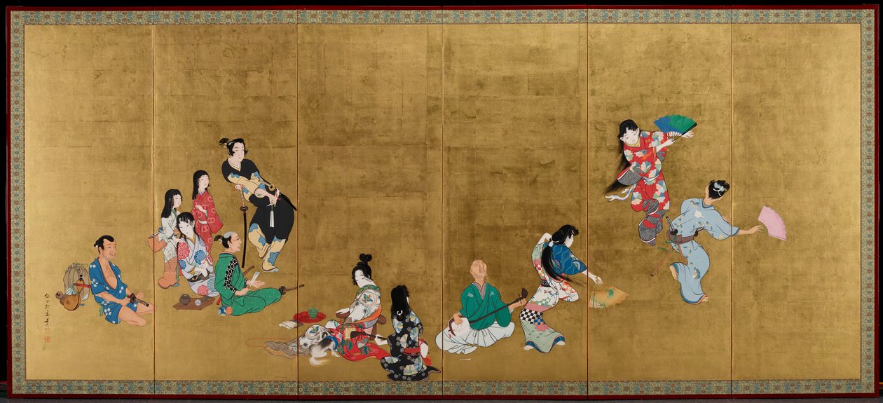 A négy művészet [egy pár bal oldala] alkotó: Shibata Zeshin