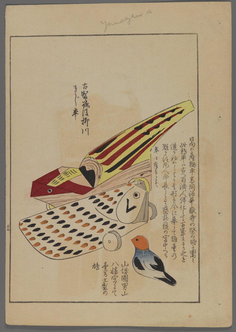Japán játékok, az Unai no tomo (A Childs Friends) filmből, Shimizu Seifu, 1891-1923. Madár, hal és hüllő. alkotó: Shimizu Seifu