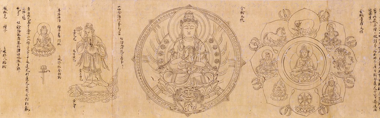 Buddhista istenségek két kötetben alkotó: Shinkaku