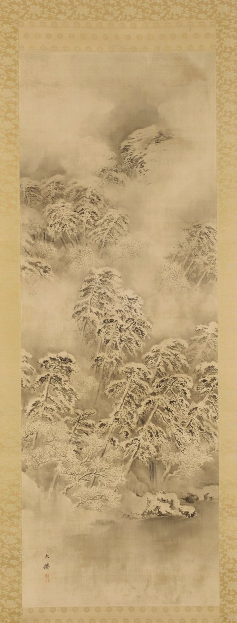 Téli táj, Edo időszak vagy Meiji korszak, kb. 1865-1870. alkotó: Shiokawa Bunrin