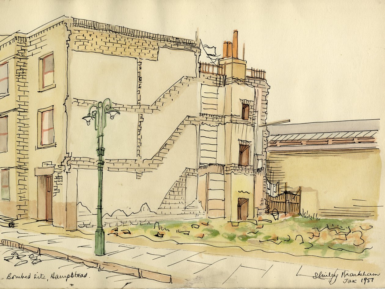 „Bombázott hely, Hampstead”, 1951. alkotó: Shirley Markham