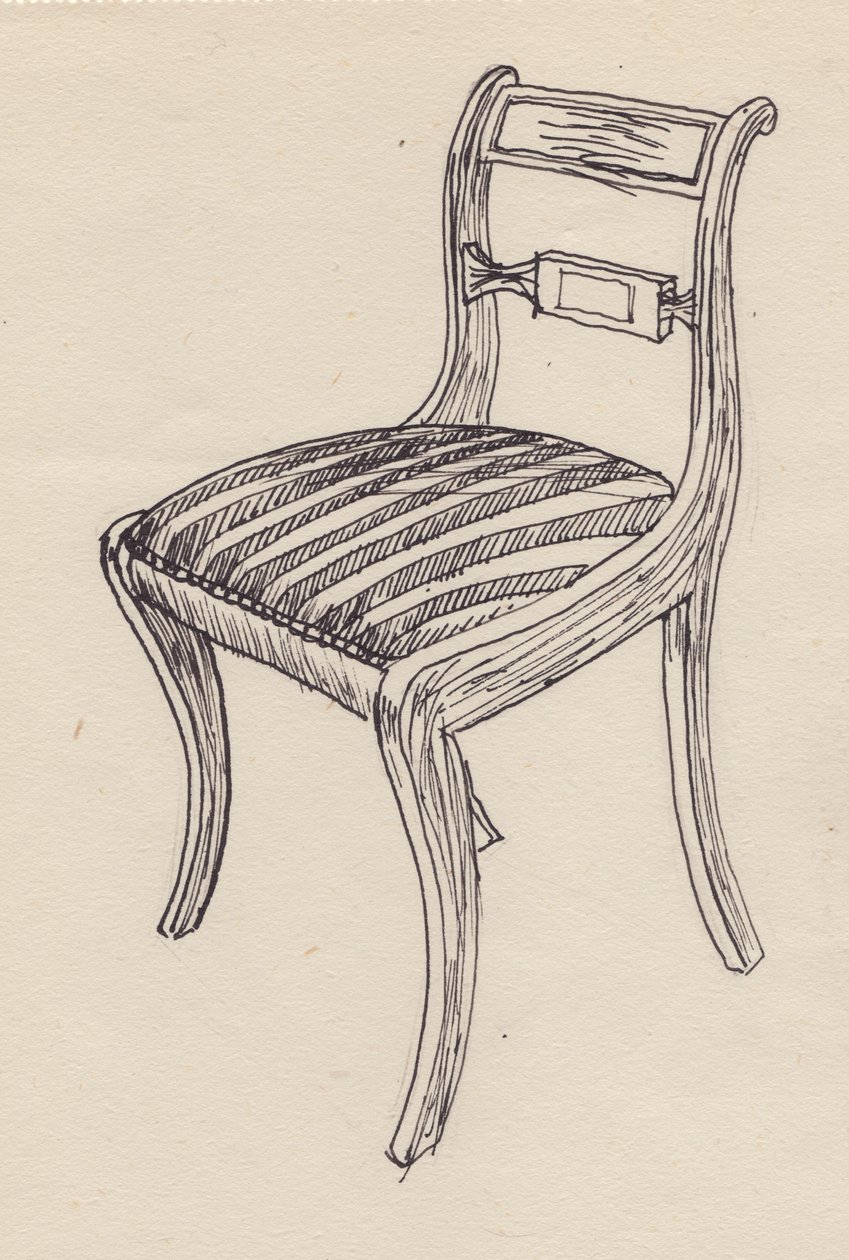 Szék csíkos üléssel, 1951. alkotó: Shirley Markham