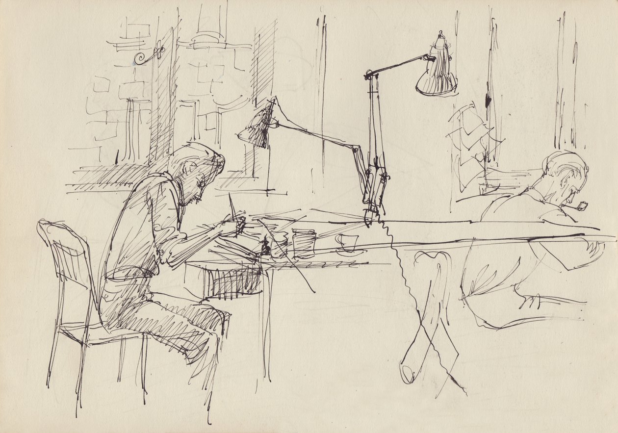 Grafikai tervező stúdió, 1950. alkotó: Shirley Markham