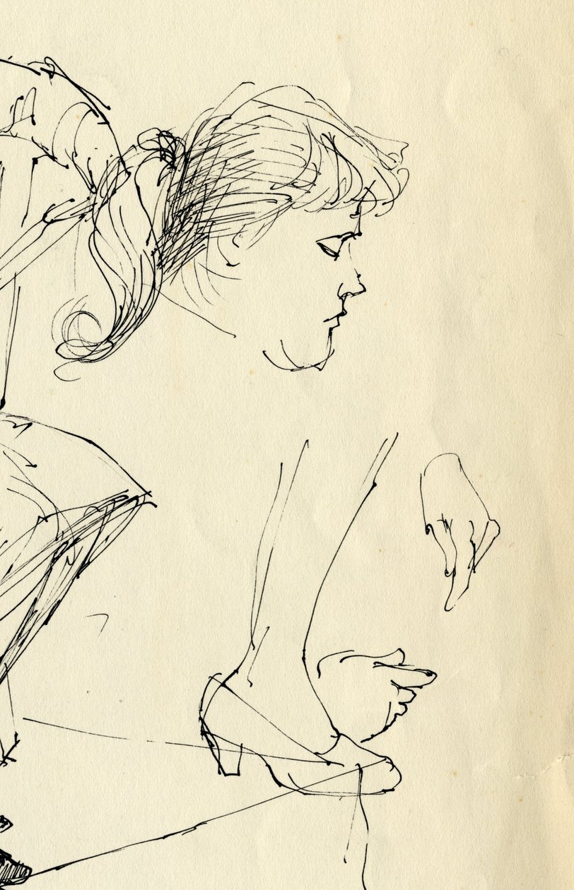 Fej, kéz és láb részlet, 1953. alkotó: Shirley Markham